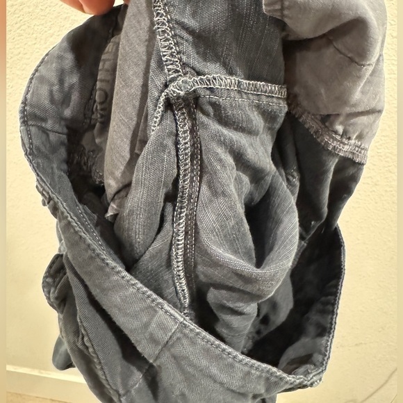 MOTHER The No Zip Misfit Faded Black Wash Girl, Boy Etc. Linen Blend Pants 25 - Picture 13 of 16